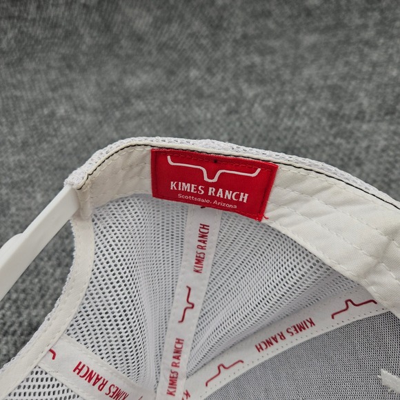 Kimes Ranch Black White Mesh Trucker Snapback Hat Longhorn Logo Western Ball Cap - Picture 8 of 8